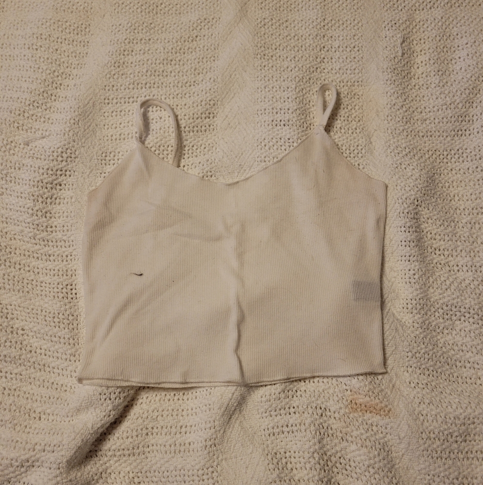 SHEIN WHITE CROP TANK TOP